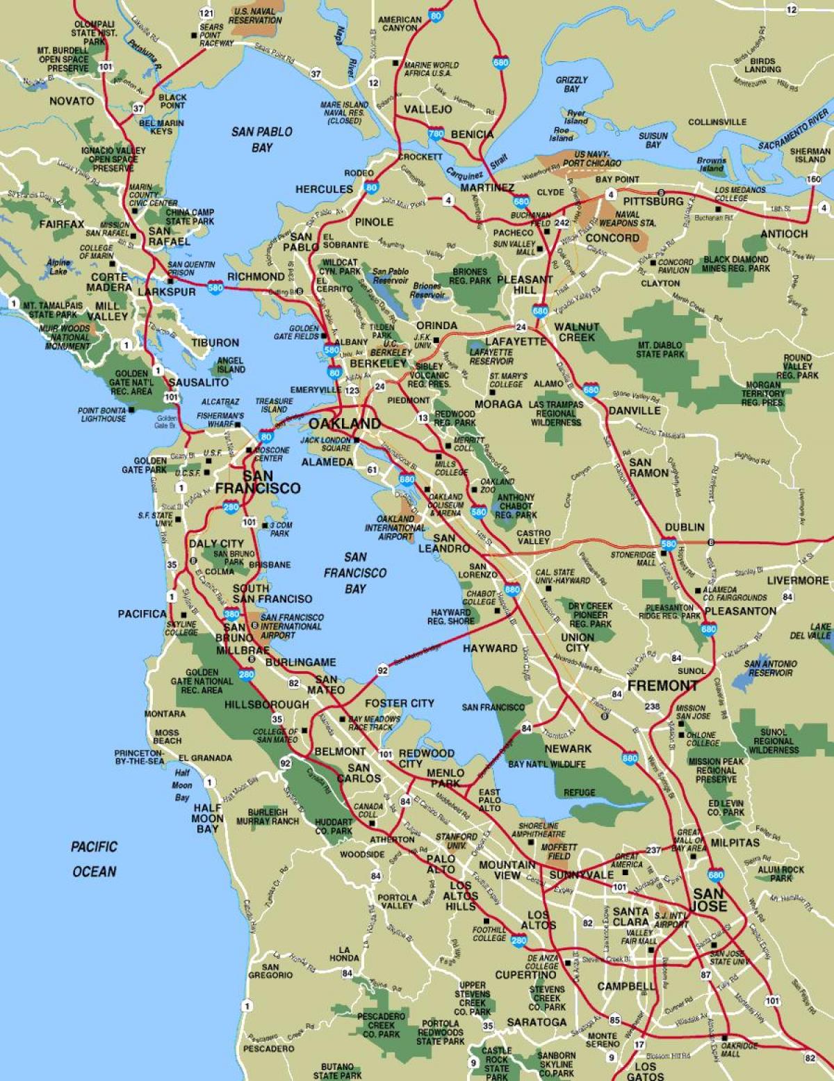 Подорож до Сан-Франциско карті