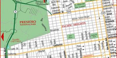 Карта Пасифік Хайтс в Сан-Франциско