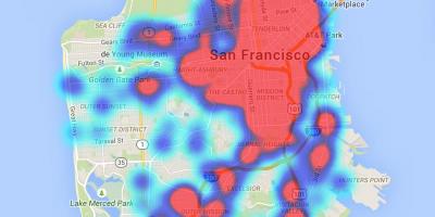 Теплова карта Сан-Франциско