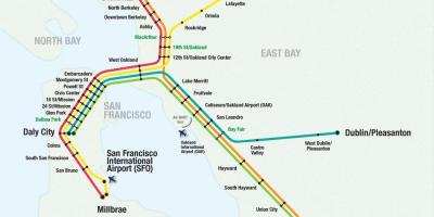 Сан-Франциско аеропорт Барт карті