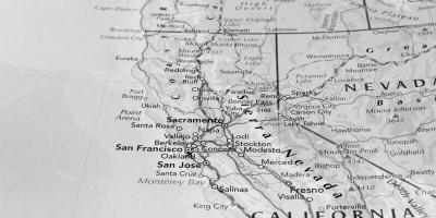 Чорно-біла карта Сан-Франциско