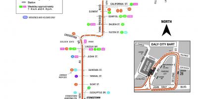 Автобус в Сан-Франциско 28 маршрут на карті