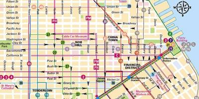 Канатні дороги Сан-Франциско карті