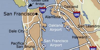Карта Сан-Франциско аеропорт і околиці