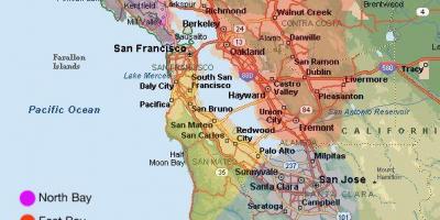 Сан-Франциско і околицях карта