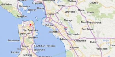 Карта міст Каліфорнії, недалеко від Сан-Франциско