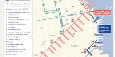 Карта Сан-Франциско тролейбусний маршрут 