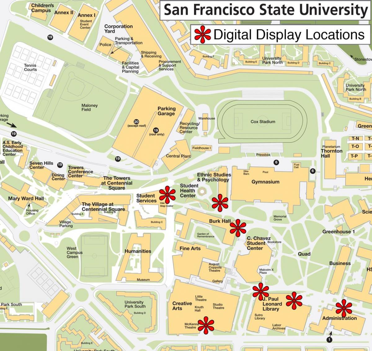 Сан-Франциско державний університет на карті