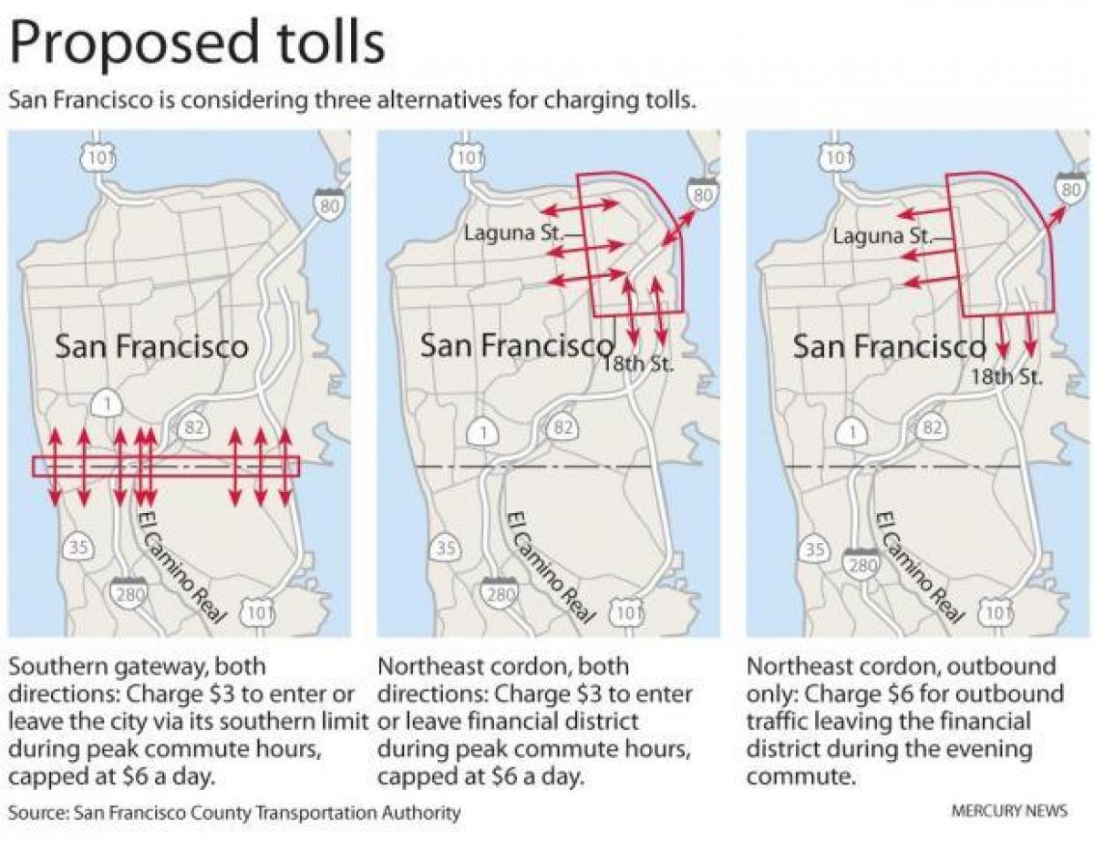 Карта Сан-Франциско дзвонить