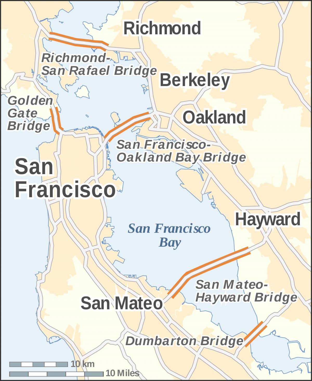карта Сан-Франциско міст Золоті ворота
