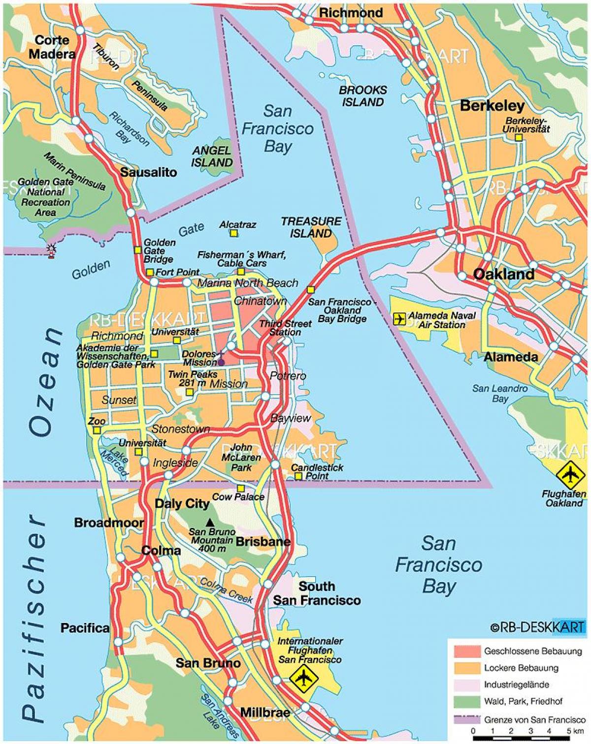 Карту Сан-Франциско 