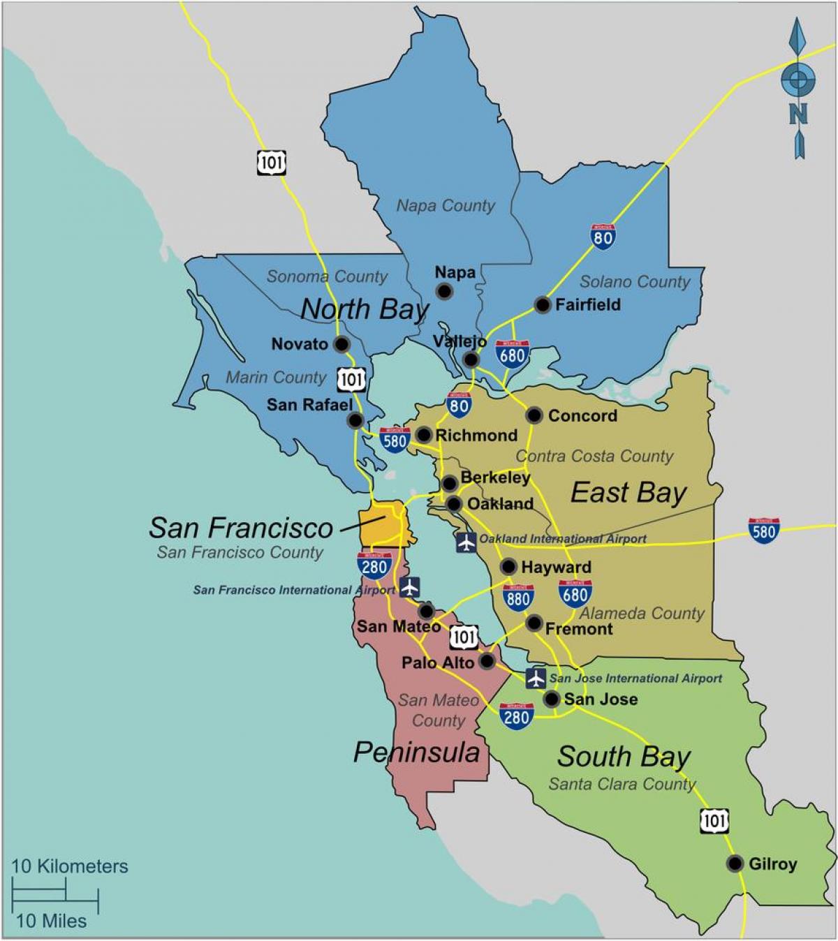 карта Південного Сан-Франциско 