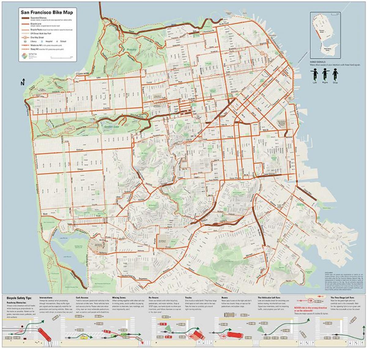 Сан-Франциско велосипеда карті