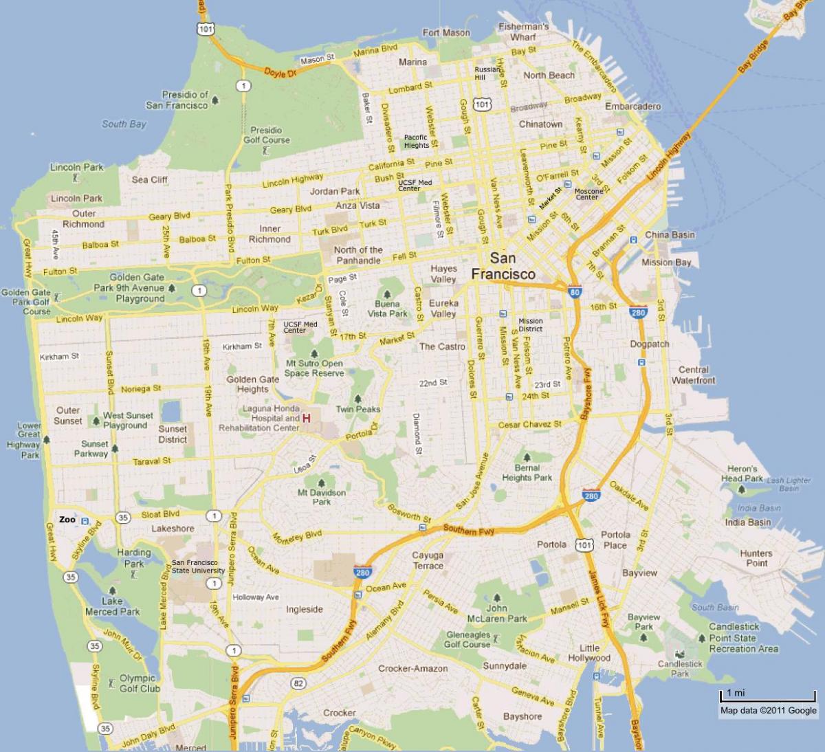 карту Ла-гуайри в Сан-Франциско
