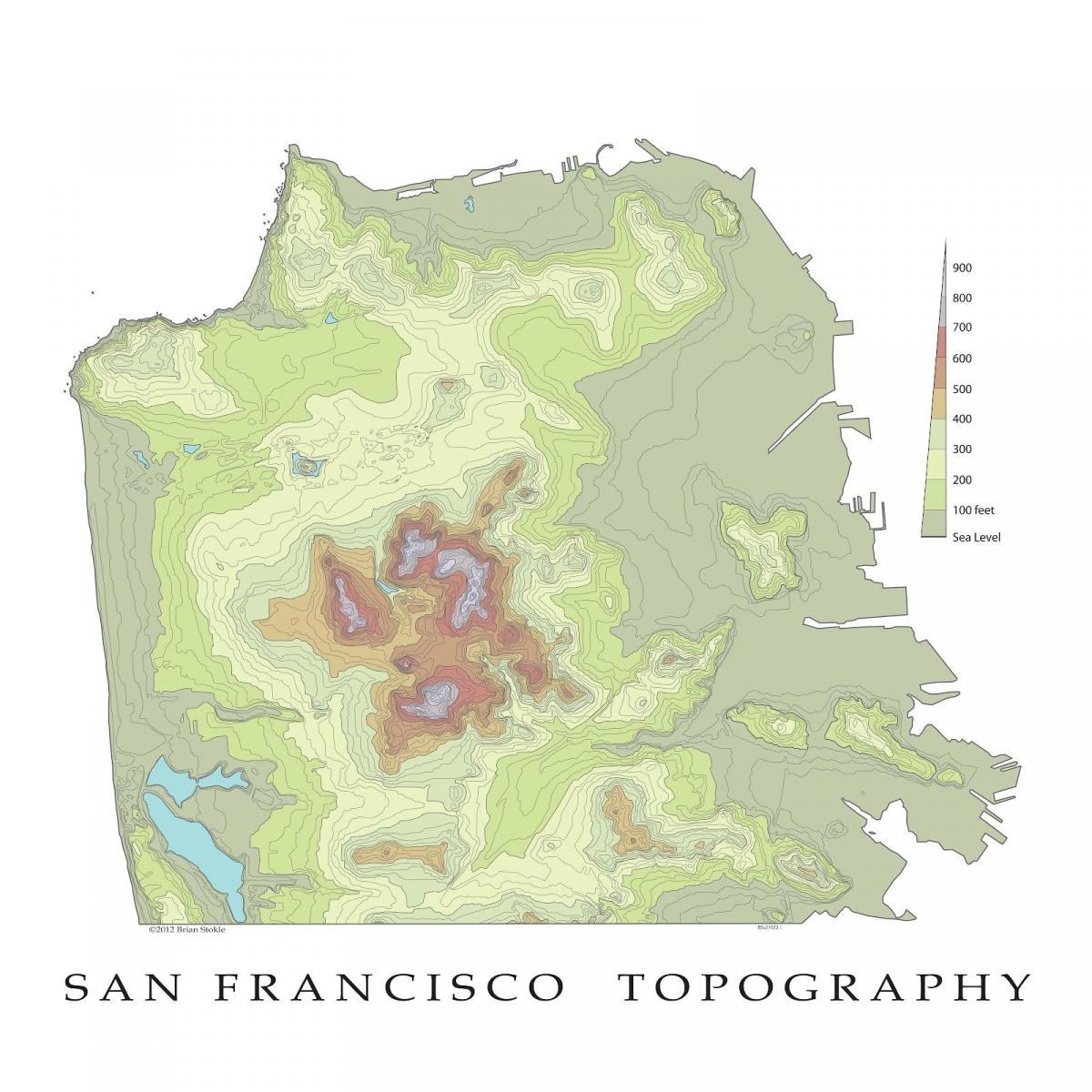 Сан-Франциско топографічній карті