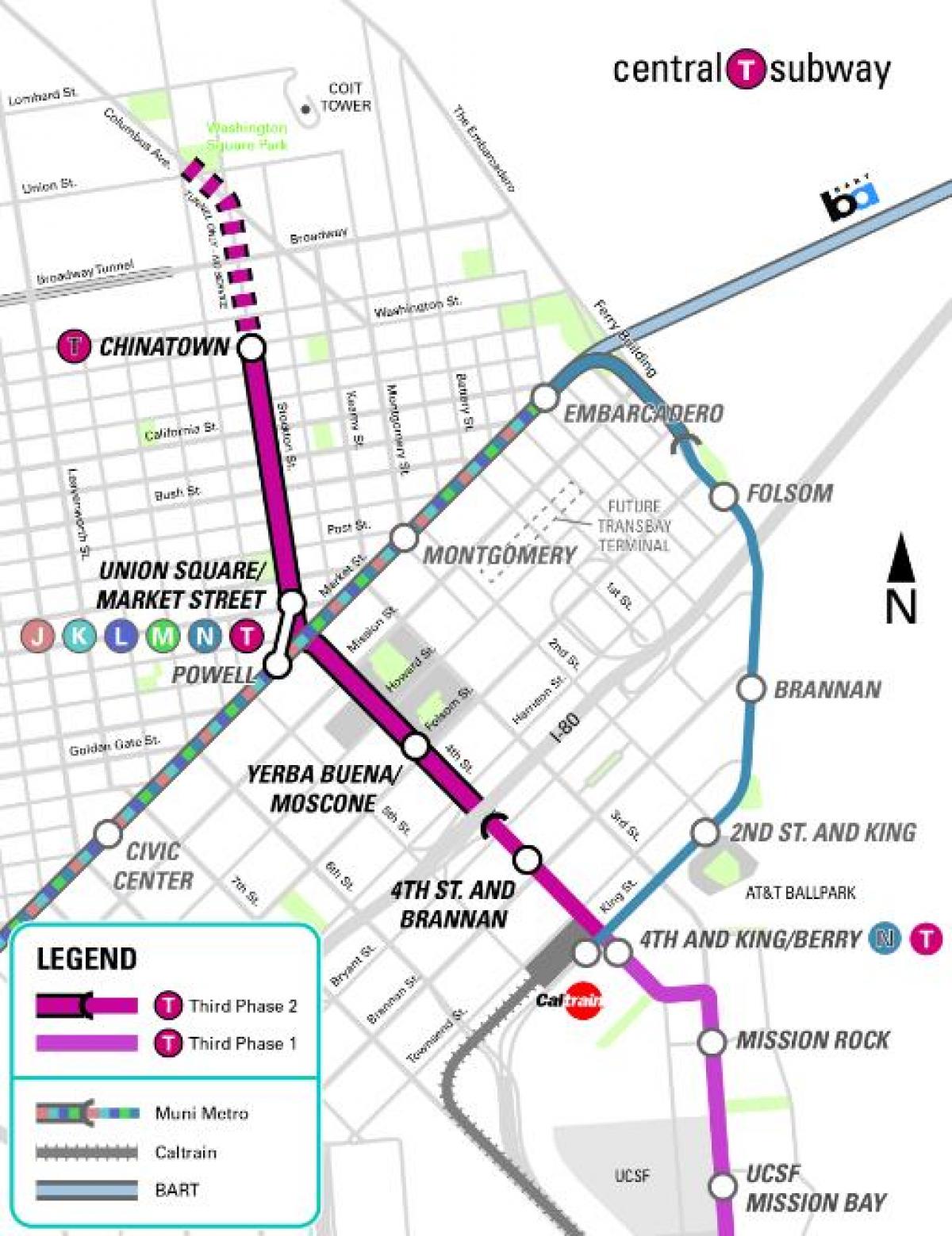 центральний метро Сан Франциско карта