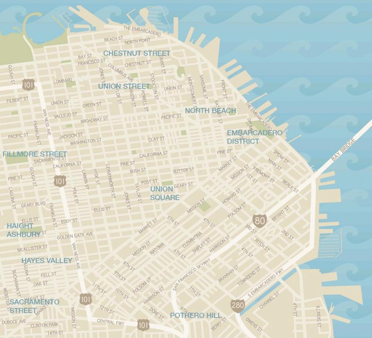 Карта Сан-Франциско Гармент