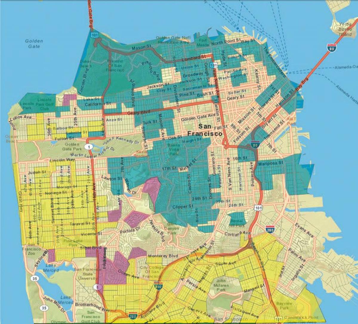 Карта Сан-Франциско ДВС