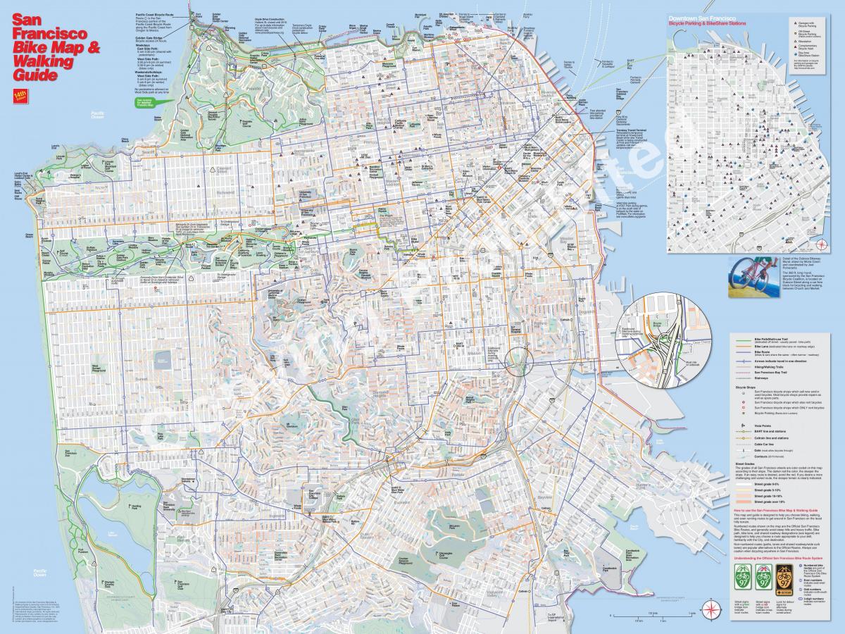 Карта Сан-Франциско велосипедів