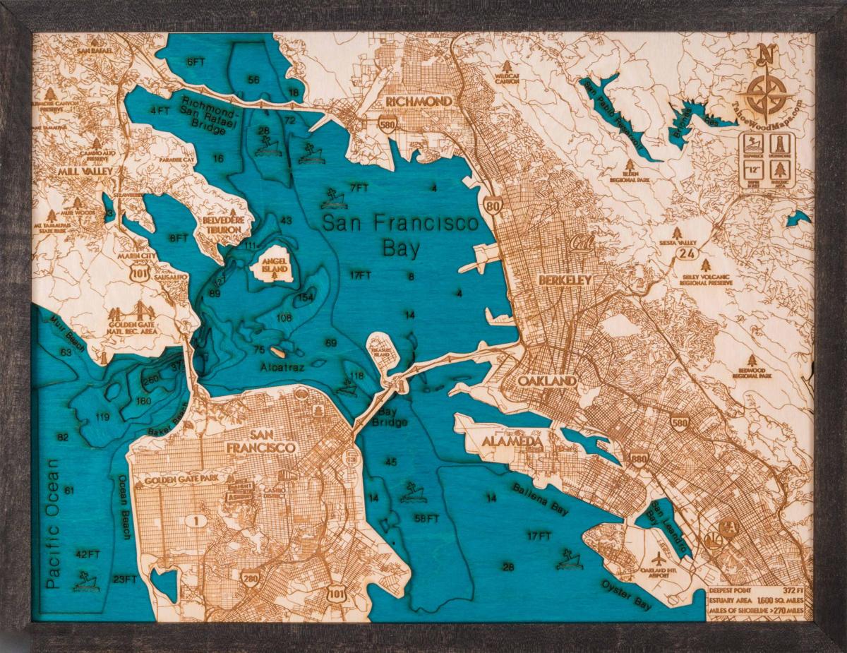 Карта Сан-Франциско деревини