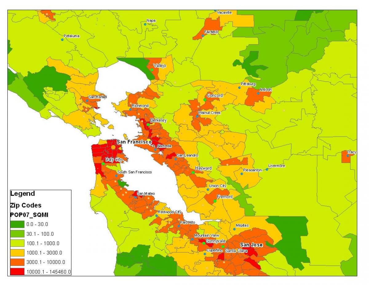 Карта населення Сан-Франциско 