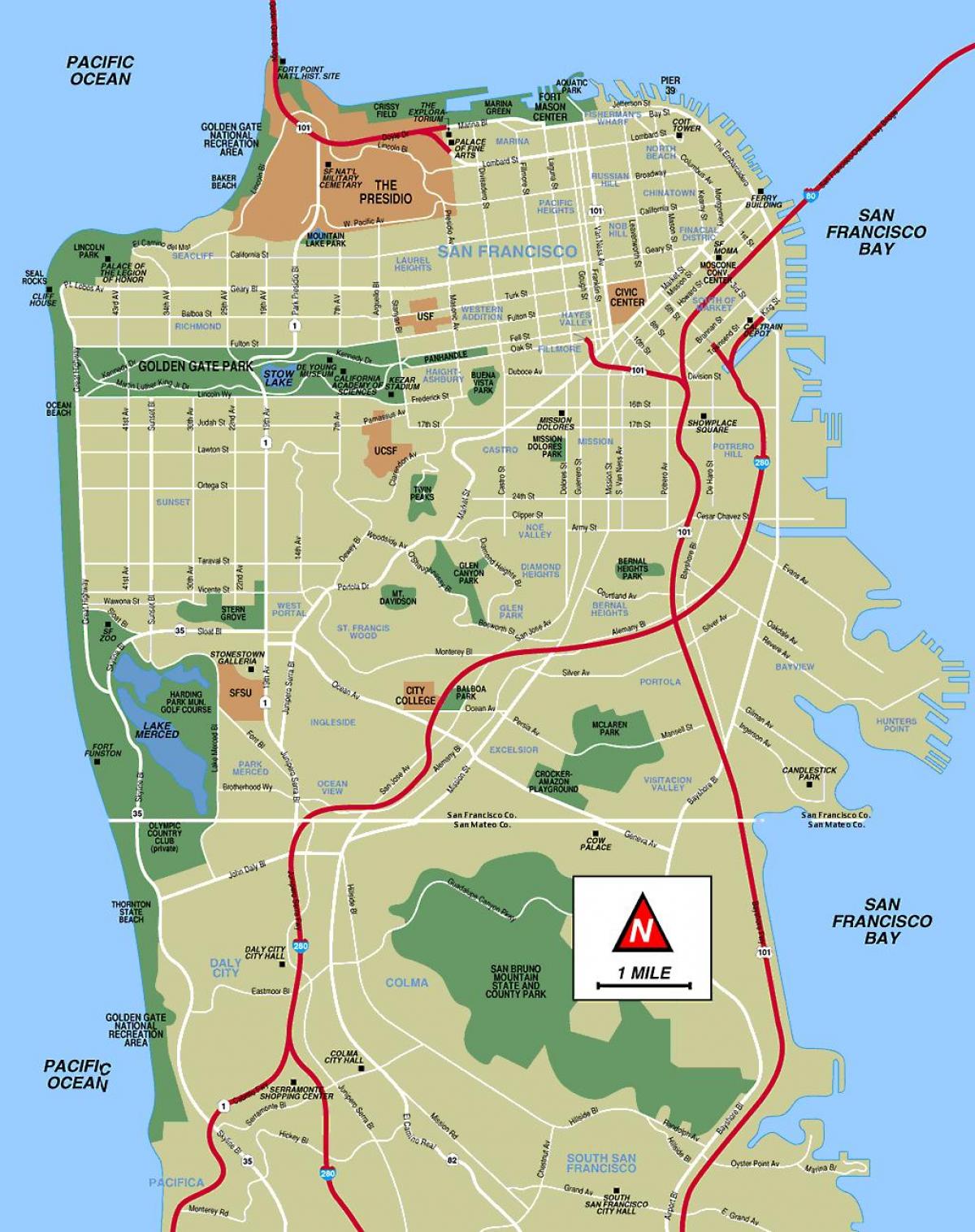 Карту Сан-Франциско в автономному режимі