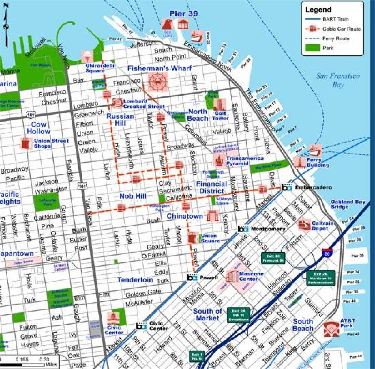 Карта вулиць міста Сан-Франциско 