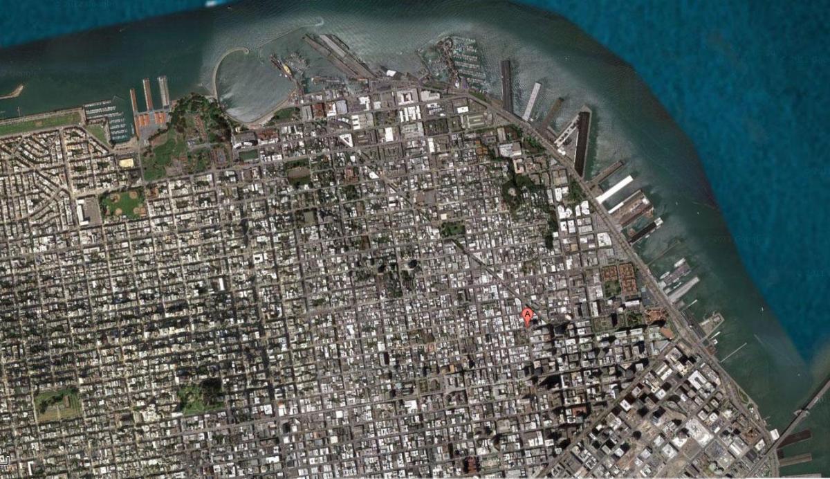 Супутникова Карта Сан-Франциско 