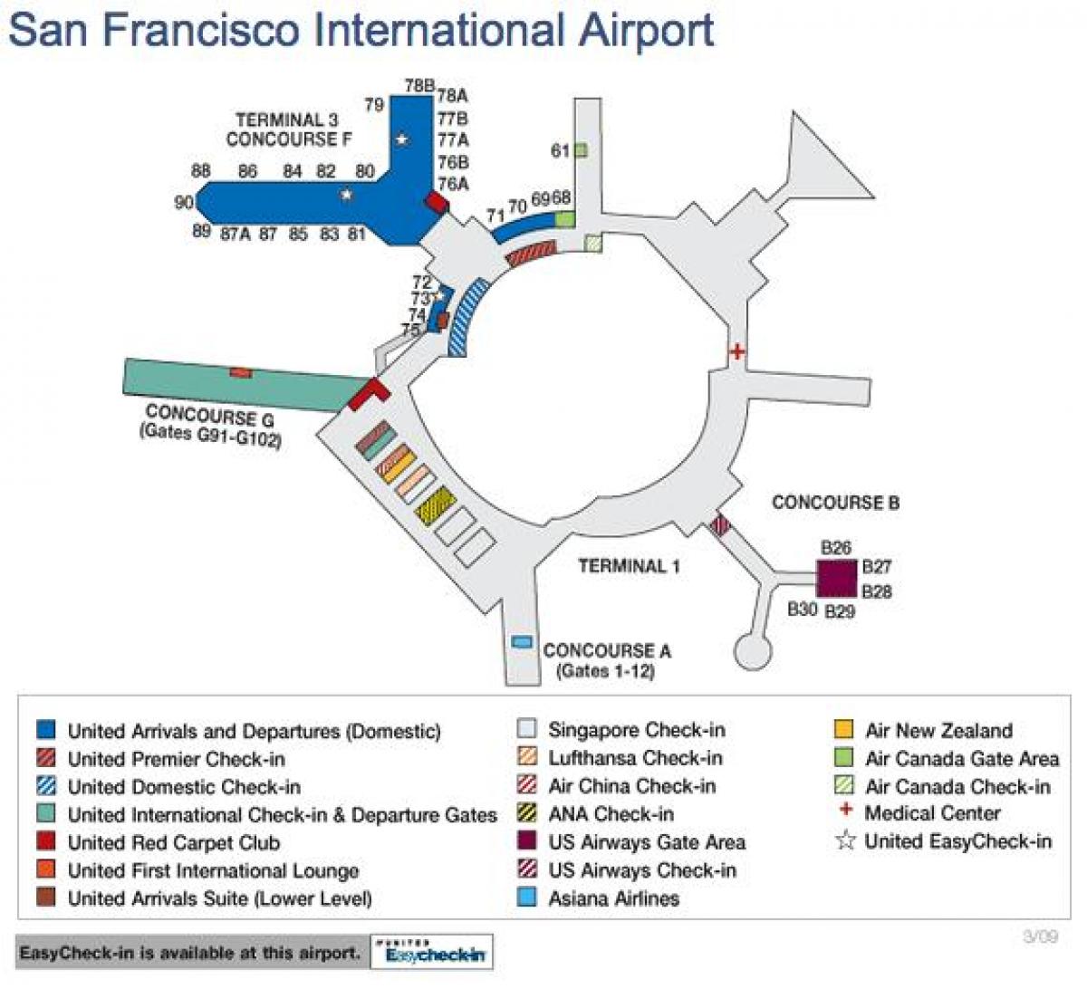 Аеропорт Сан-Франциско на карті США