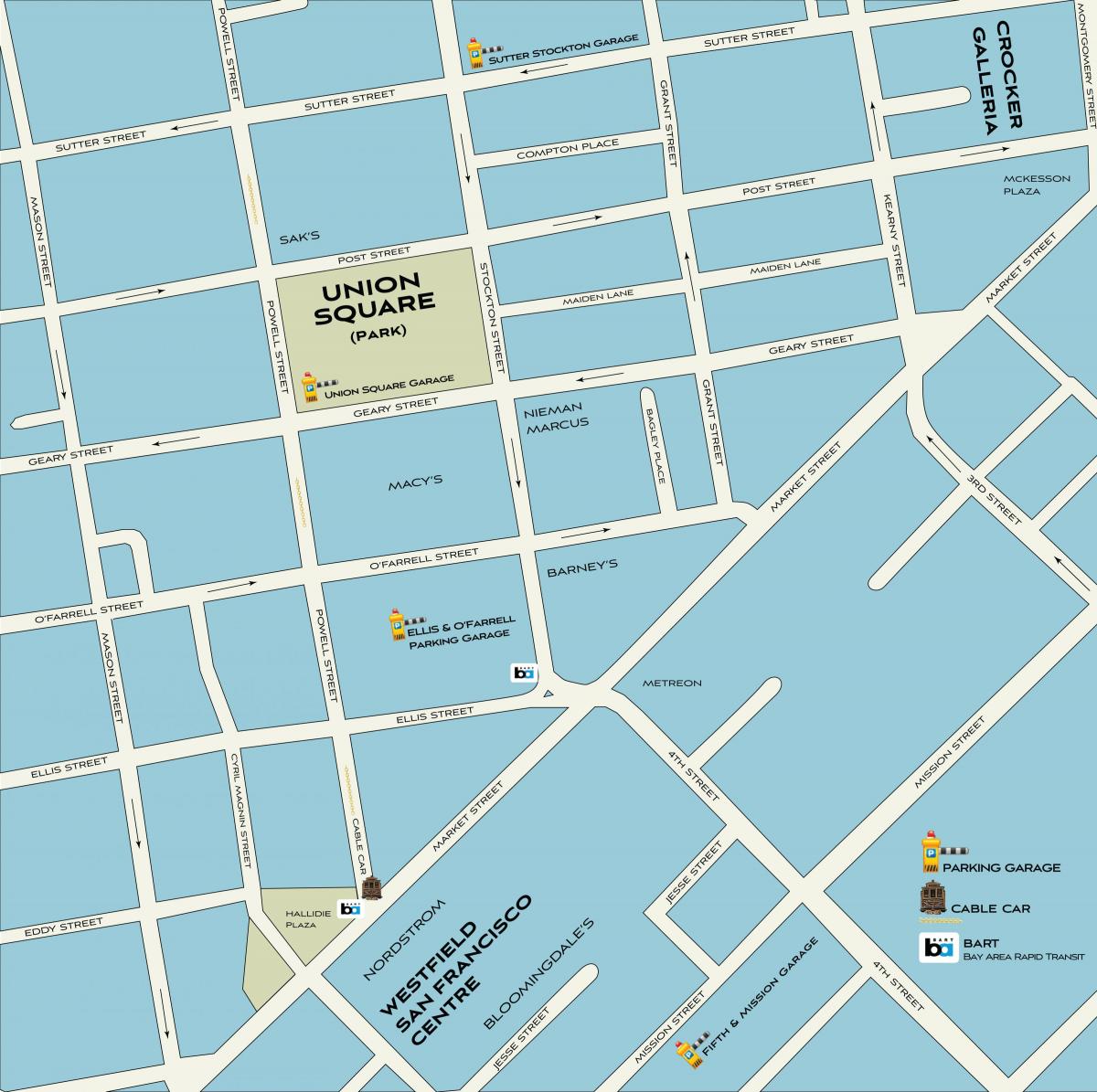 Шопінг в Сан-Франциско карті