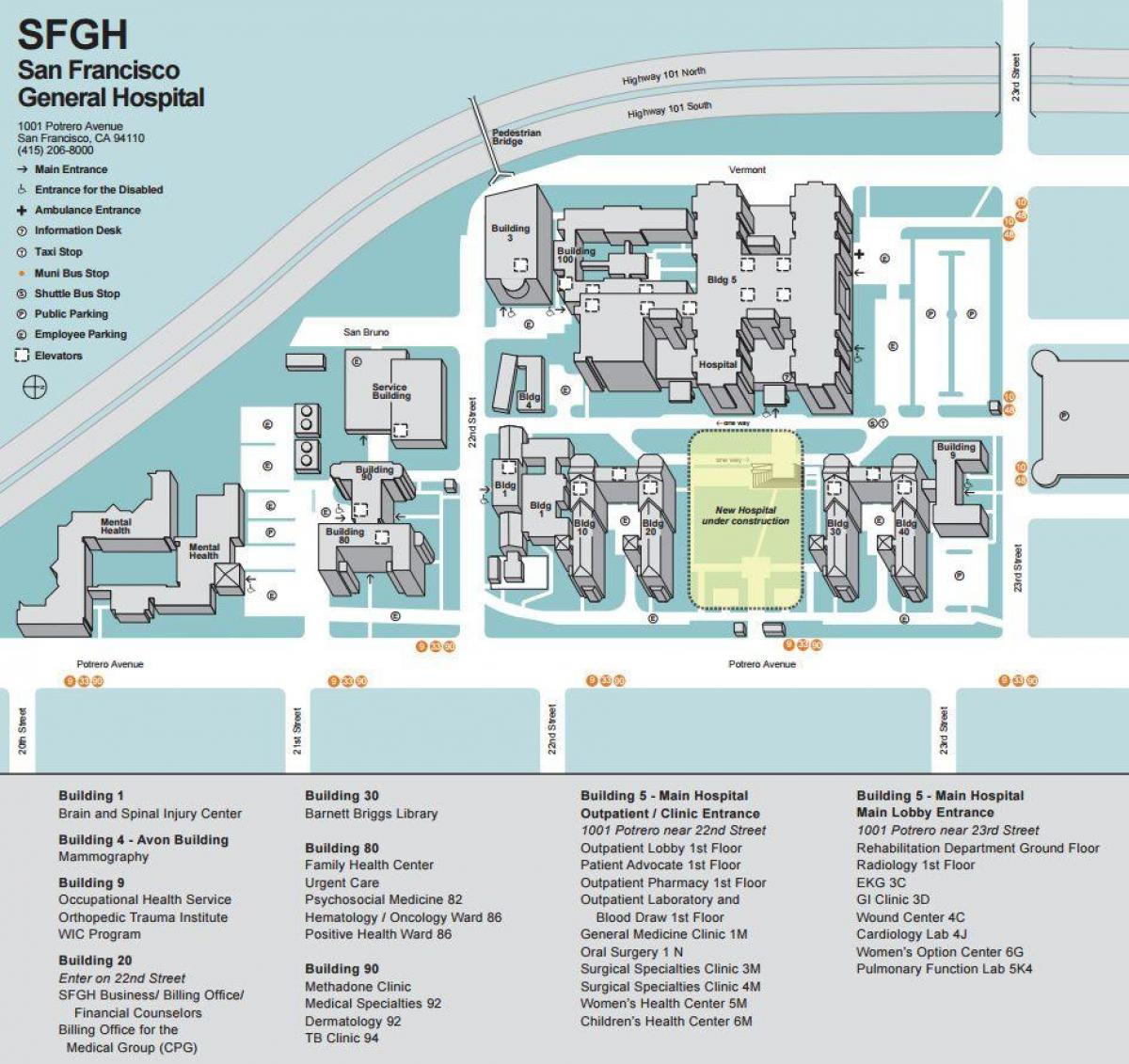 Карта UCSF медичний центр 
