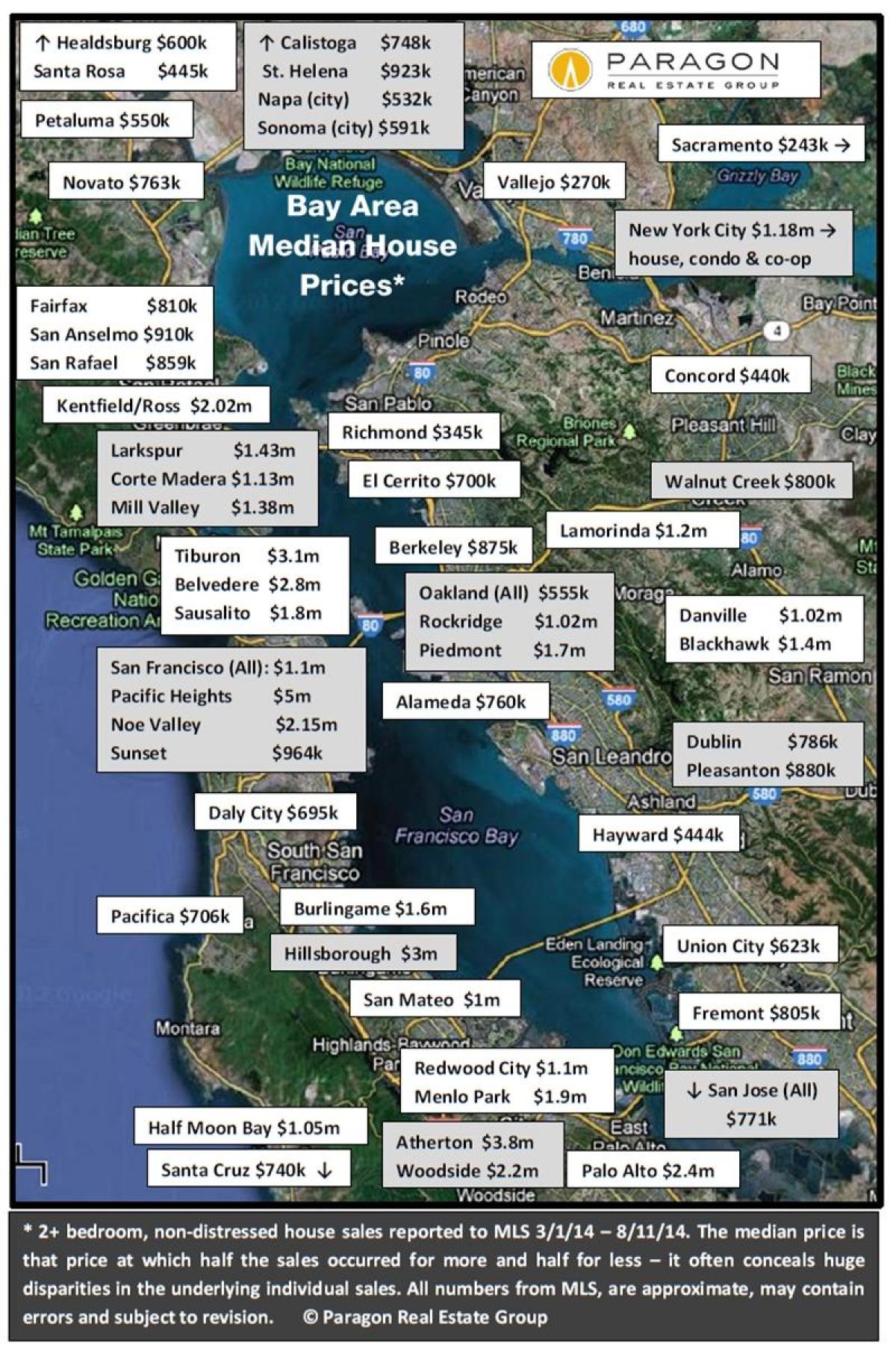 Карта зона цінами затоки житла 