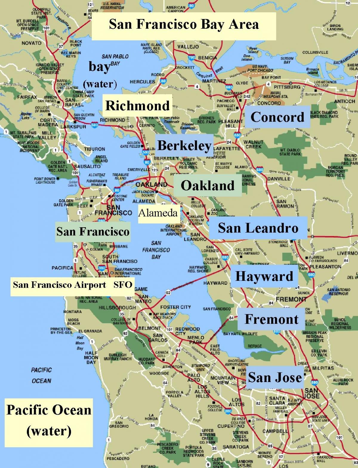 карта Сан-Франциско, Каліфорнія