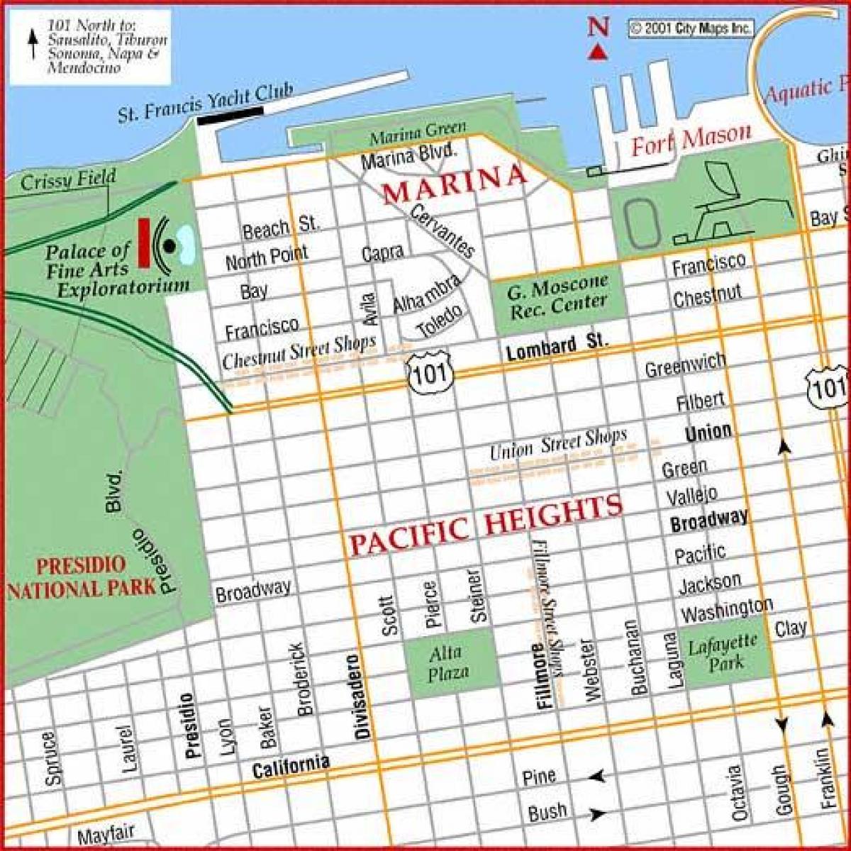 Сан-Франциско Марини карті