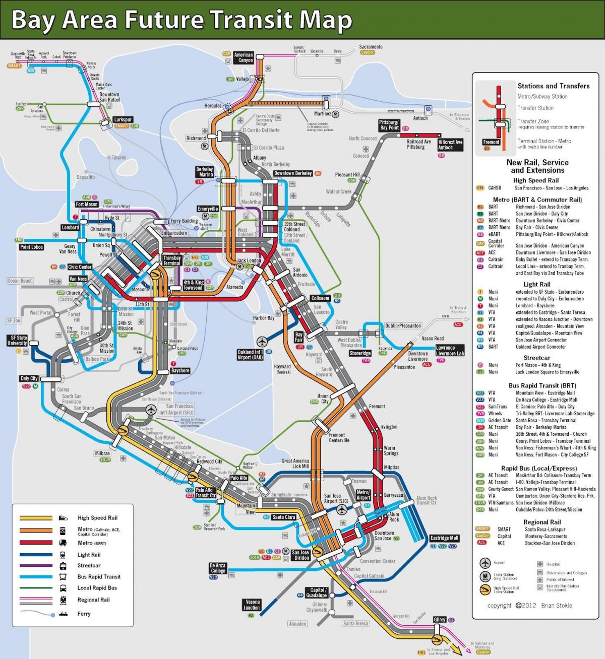 Сан-Франциско громадського транспорту карті