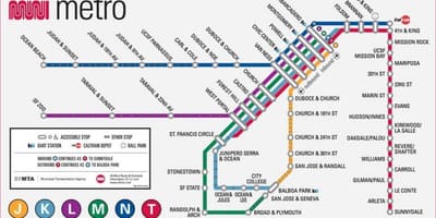 Метро Сан Франциско карта