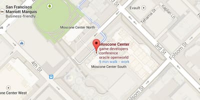 Карта конференц-центру Moscone в Сан-Франциско