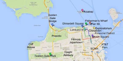 Туристична карта Сан-Франциско 