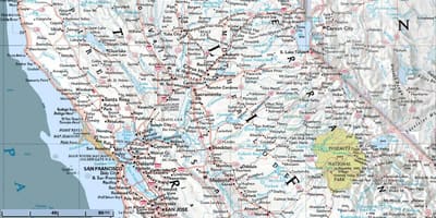 Карта північ від Сан-Франциско
