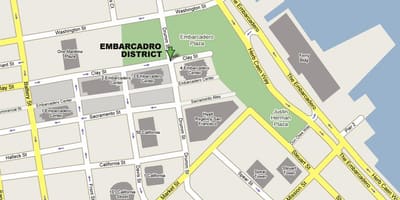 Карта Embarcadero Сан-Франциско