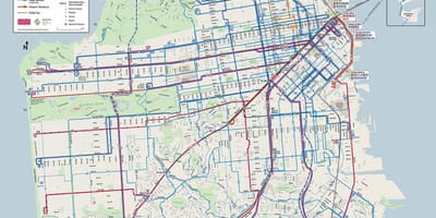 Карта SF Муні плакат